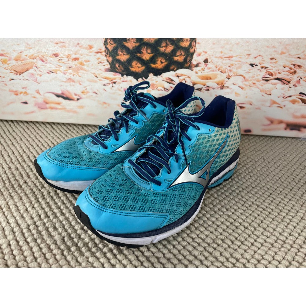 Mizuno Wave Rider 18 Womens Turquoise Silver